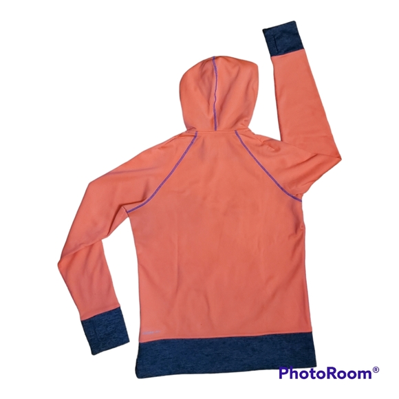 Nike Therma Fit Pink Neon Hooded Sweatshirt Sweatet Womans Medium - Picture 2 of 5